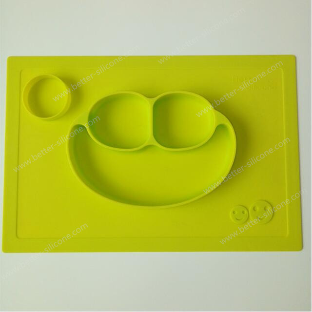 Silicone Baby Placemats with Non-slip Kids Dinnerware at FDA Standard