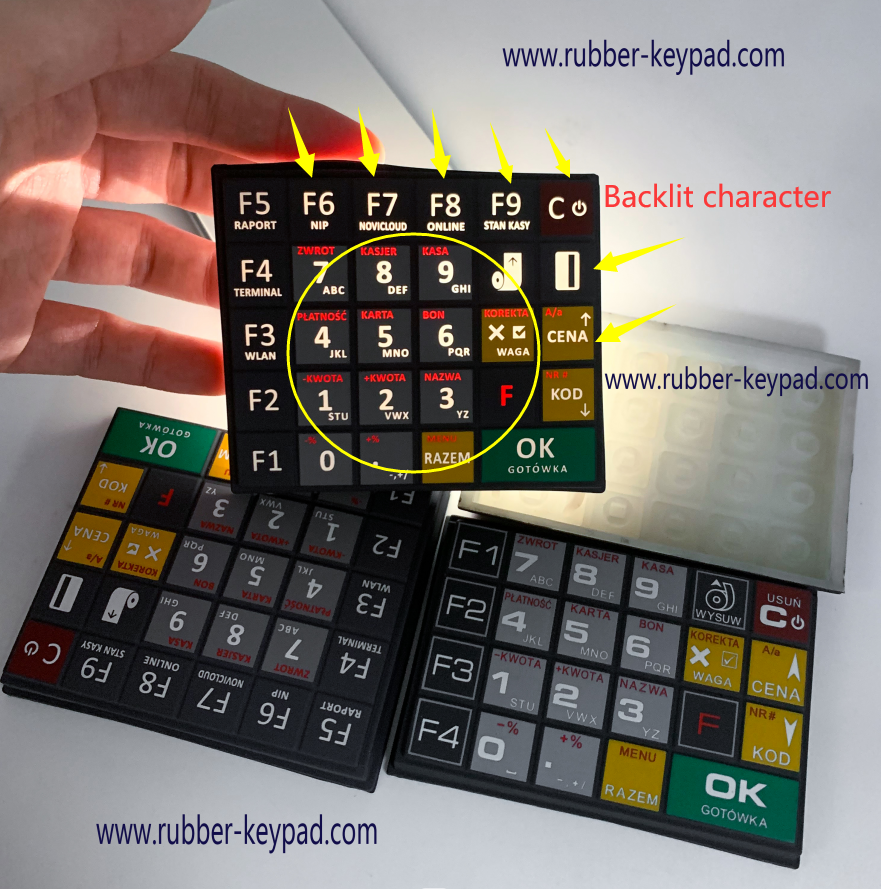 Manufacture Laser Engraving Keypad Silicone Rubber Custom Keyboard